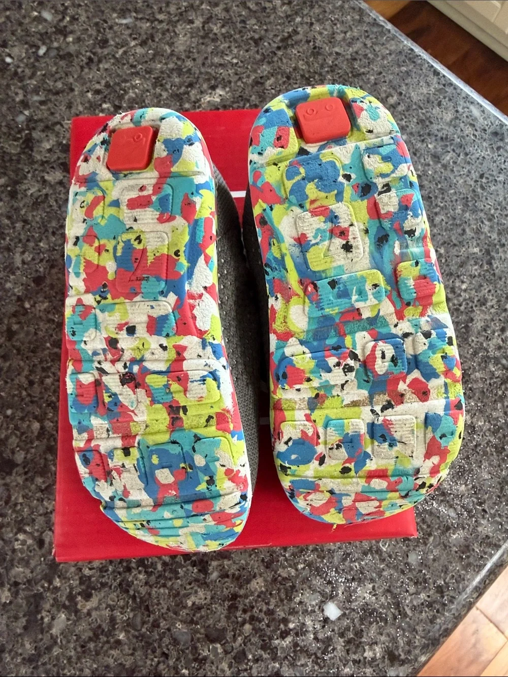 See Kai Run Ryder Knit Flexirun Slip-On Kids Sneakers with Colorful Sole